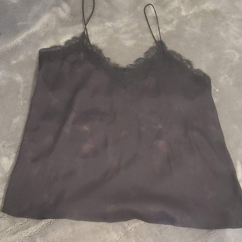NWOT ANINE BING BELLE SILK LACE TRIM CAMISOLE ,SZ; LARGE - Picture 6 of 13